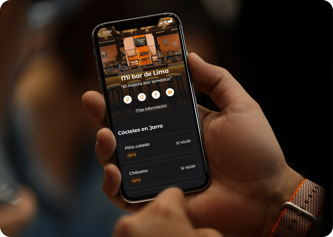 Carta digital de bar de Lima